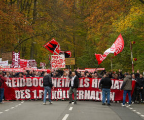 Demonstration zum Erhalt des Geißbockheims